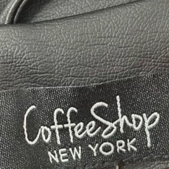 CoffeShop Juniors' Faux-Leather Fringe Moto Jacket size XS - Picture 3 of 9